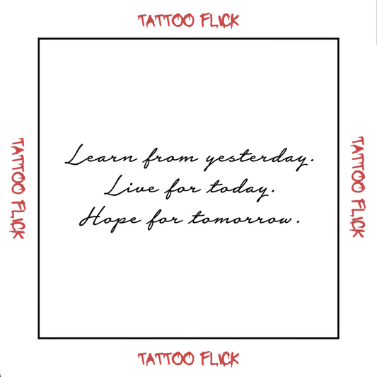 Learn, live, hope  - Temporary Tattoo