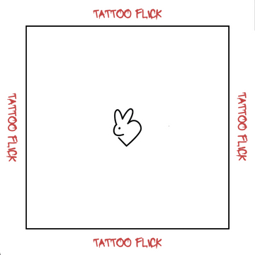 Bunny Heart - Temporary Tattoo