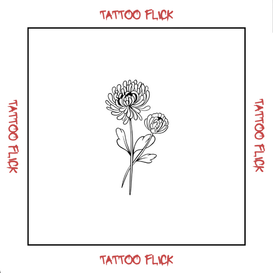 Birthflower Nov. Chrysanthemum - Temporary Tattoo