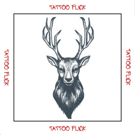 Dotwork Deer  - Temporary Tattoo