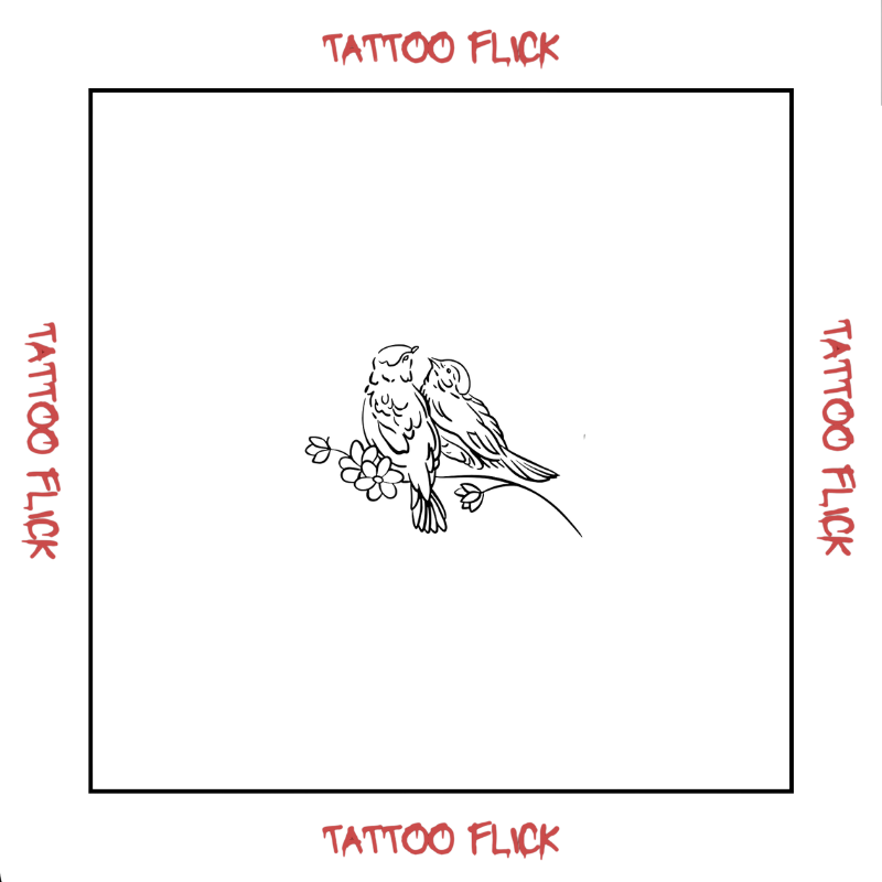 Two Blackbirds - Temporary Tattoo