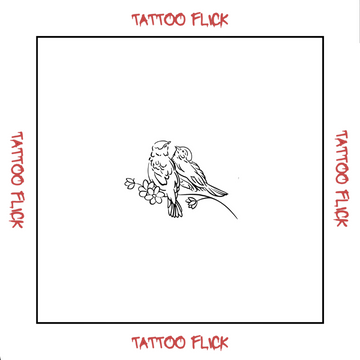 Two Blackbirds - Temporary Tattoo