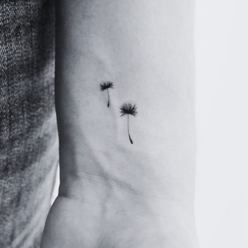 Dandelion Seed Couple - Temporary Tattoo