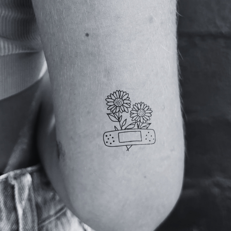 Sunflower patch - Temporary Tattoo