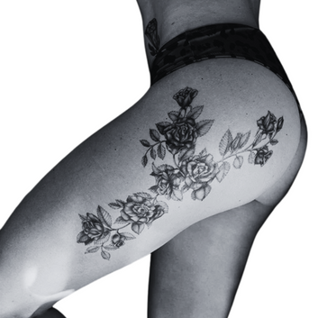 Black Roses - Temporary Tattoo