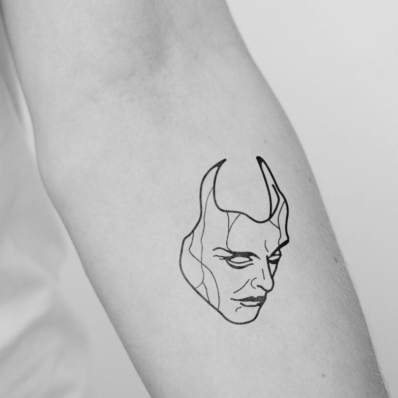 Human mask - Temporary Tattoo