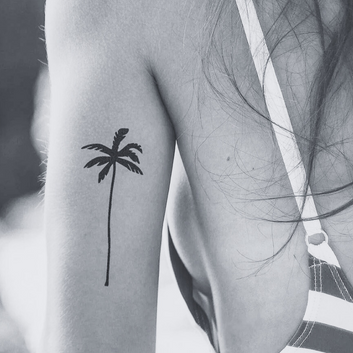 Big Palm Tree - Temporary Tattoo