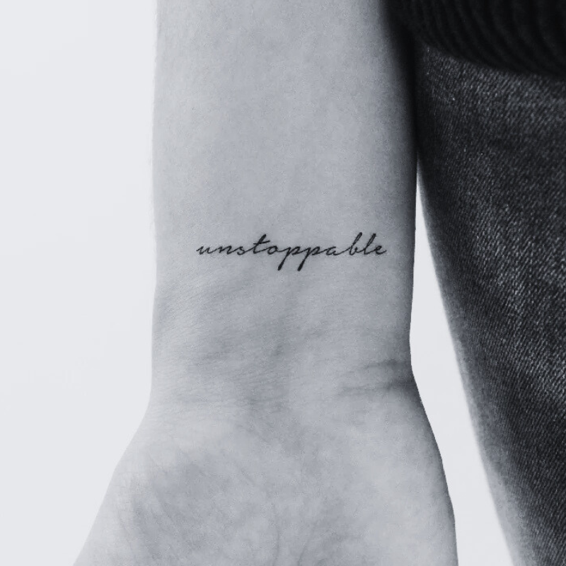 Unstoppable - Temporary Tattoo