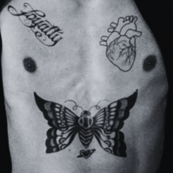 Butterfly in Black - Temporary Tattoo