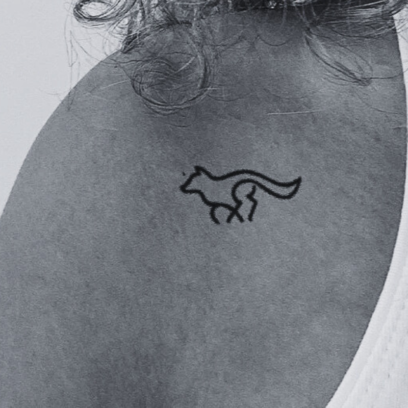 Running Wolf - Temporary Tattoo