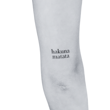 Hakuna Matata  - Temporary Tattoo