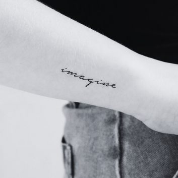 Handwritten Imagine - Temporary Tattoo