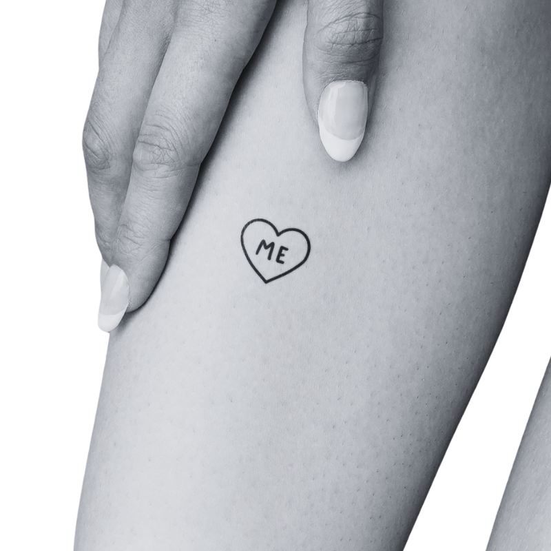 Love Me Heart - Temporary Tattoo