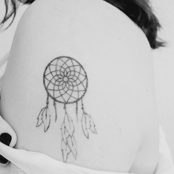 Feather Dream Catcher - Temporary Tattoo