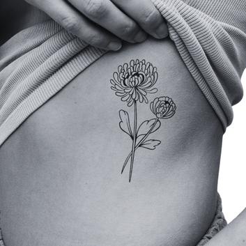 Birthflower Nov. Chrysanthemum - Temporary Tattoo