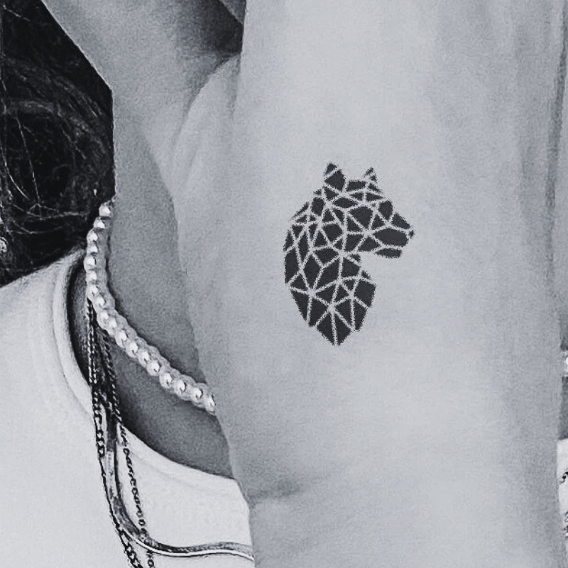 Tiger Head Geometric- Temporary Tattoo