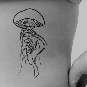 Big Jellyfish  - Temporary Tattoo