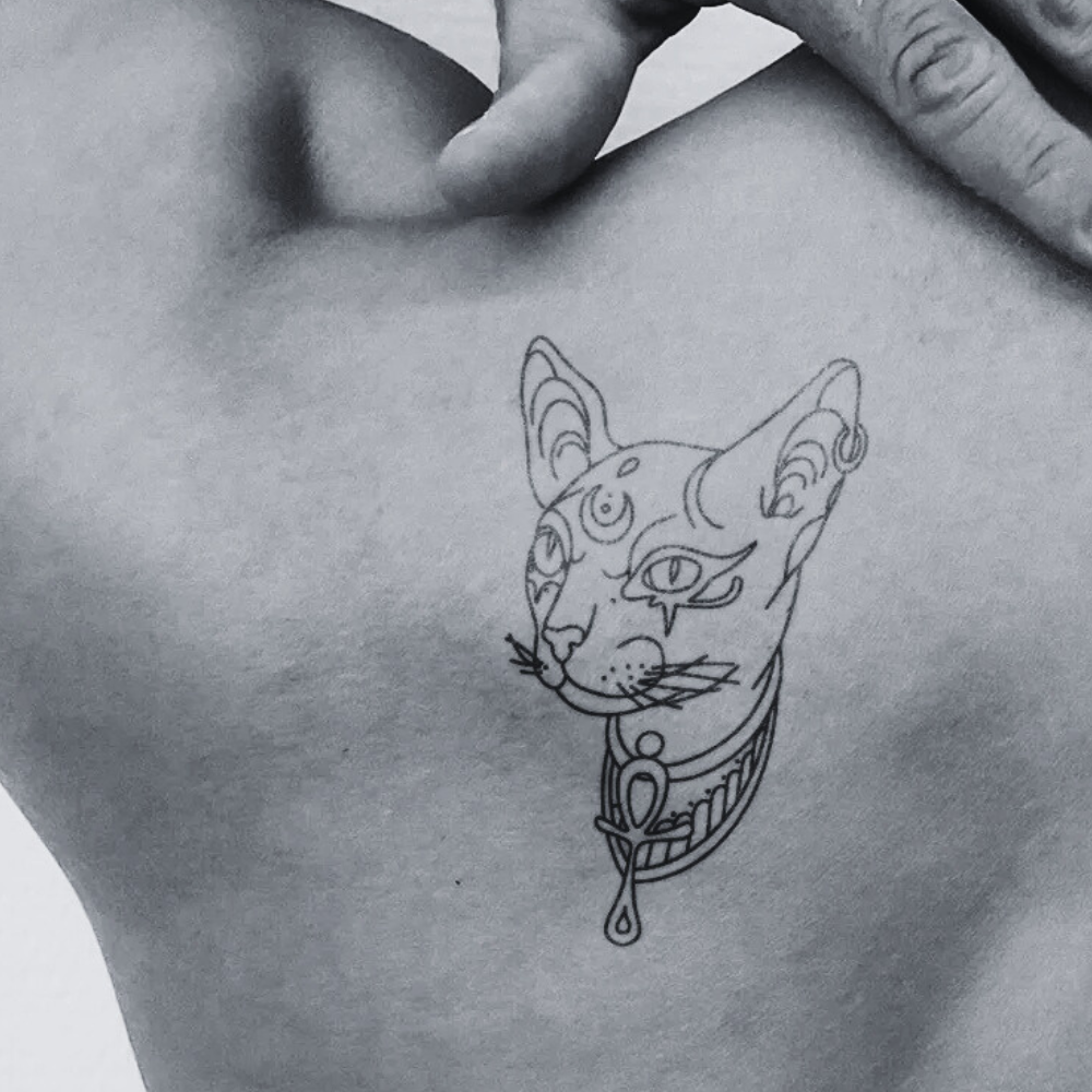 Sphinx Cat - Temporary Tattoo