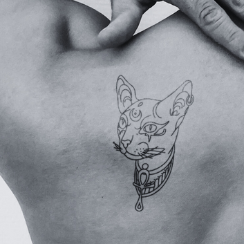 Sphinx Cat - Temporary Tattoo