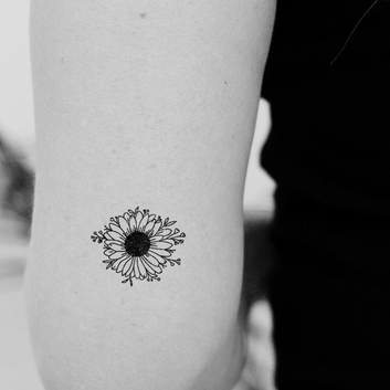 Sunflower - Temporary Tattoo