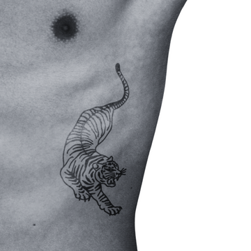 Traditional Tiger - Temporary Tattoo