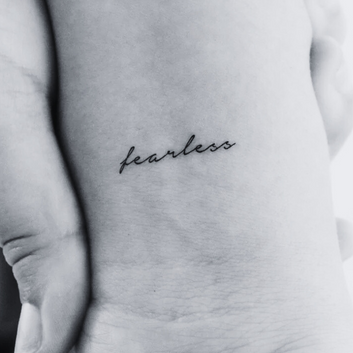 Small Fearless - Temporary Tattoo