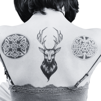 Dotwork Deer  - Temporary Tattoo