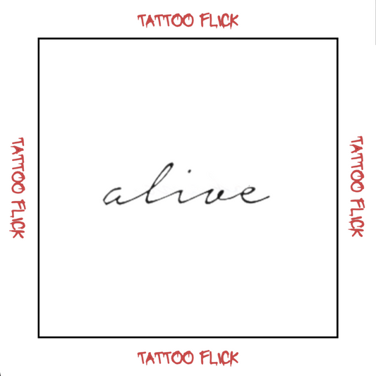 Handwritten Alive  - Temporary Tattoo