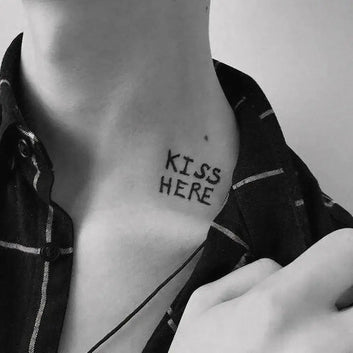 KISS HERE  - Temporary Tattoo