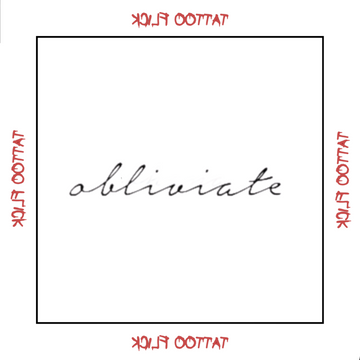 Obliviate - Temporary Tattoo