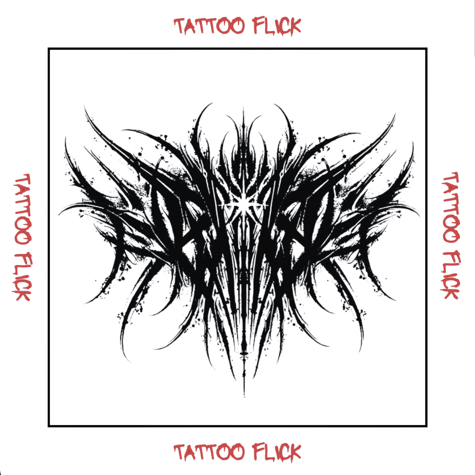 Dark Gothic Thorns  - Temporary Tattoo