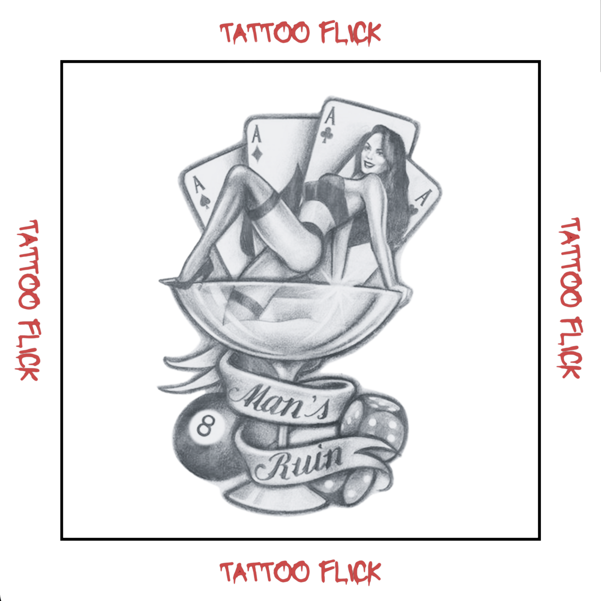 Gangster Chola Girl - Temporary Tattoo