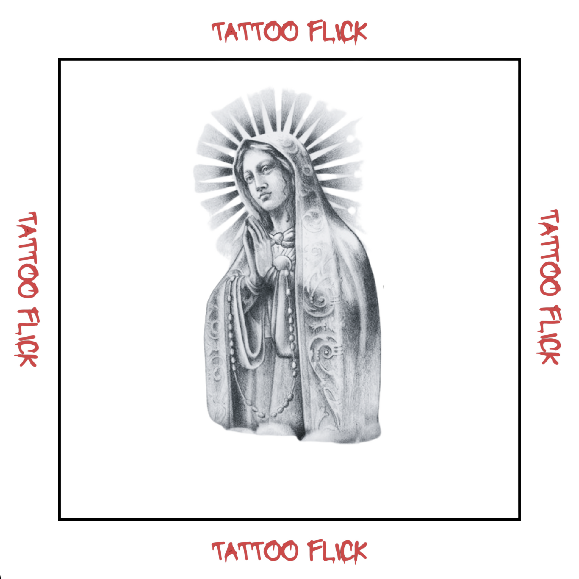 Praying Virgin Mary - Temporary Tattoo