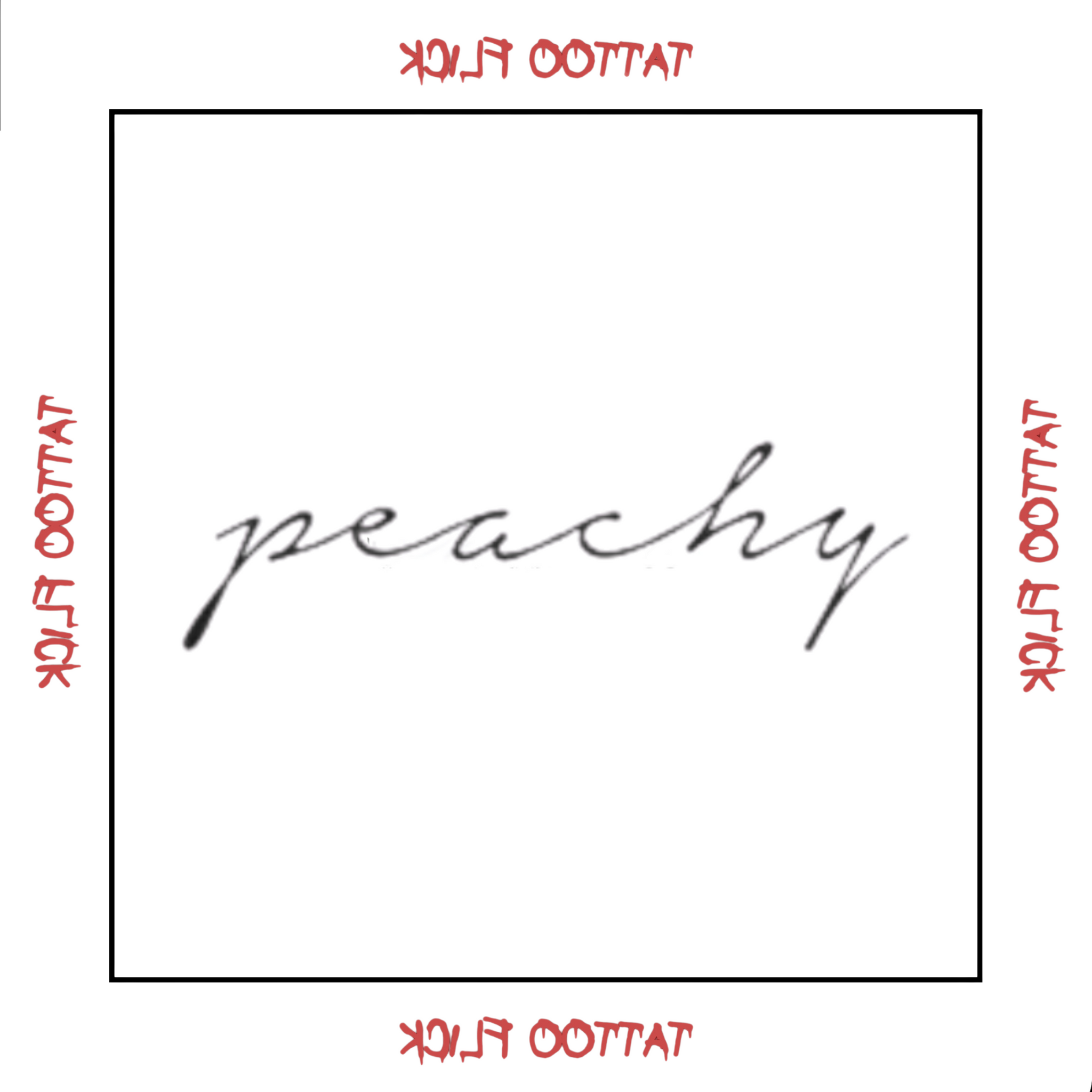 Peachy  - Temporary Tattoo