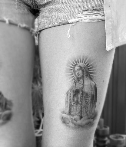 Praying Virgin Mary - Temporary Tattoo